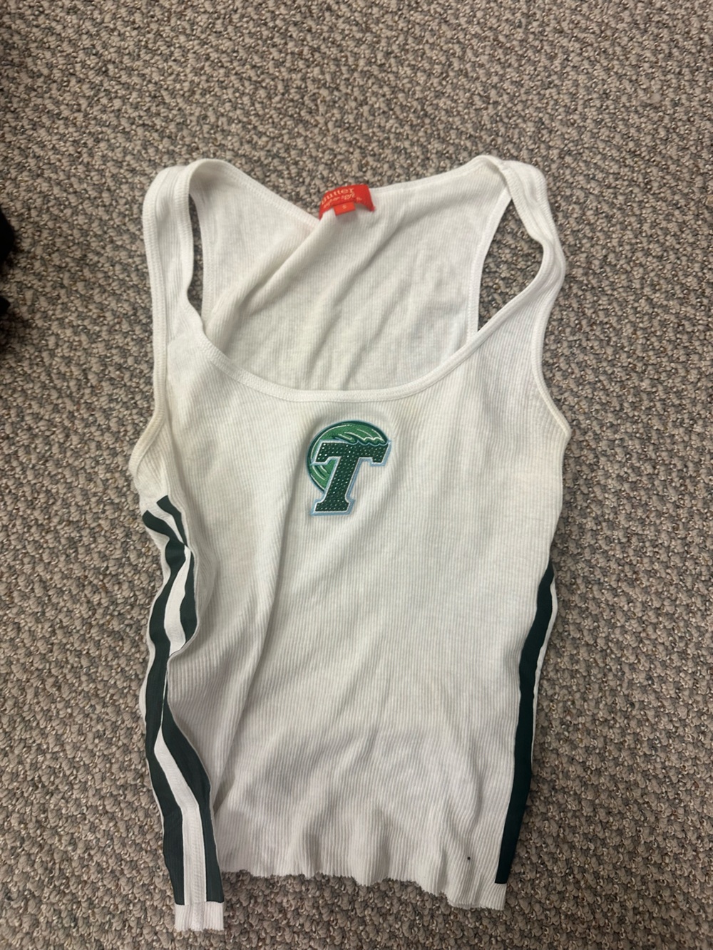 Tulane White Tank size s